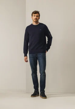 Ronde hals trui met zadelmouwen Truien