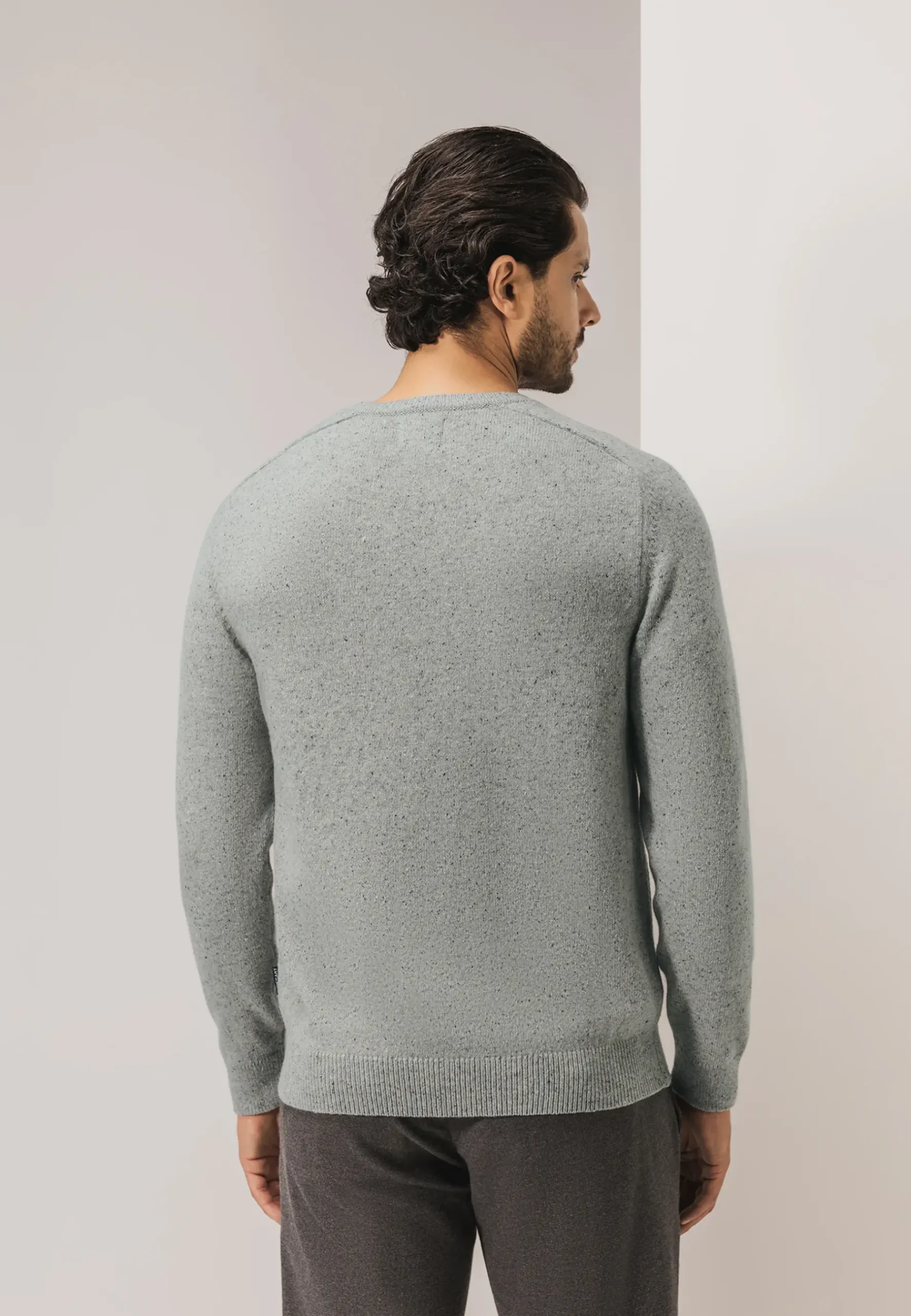 New Ronde hals trui van tweedgaren Truien