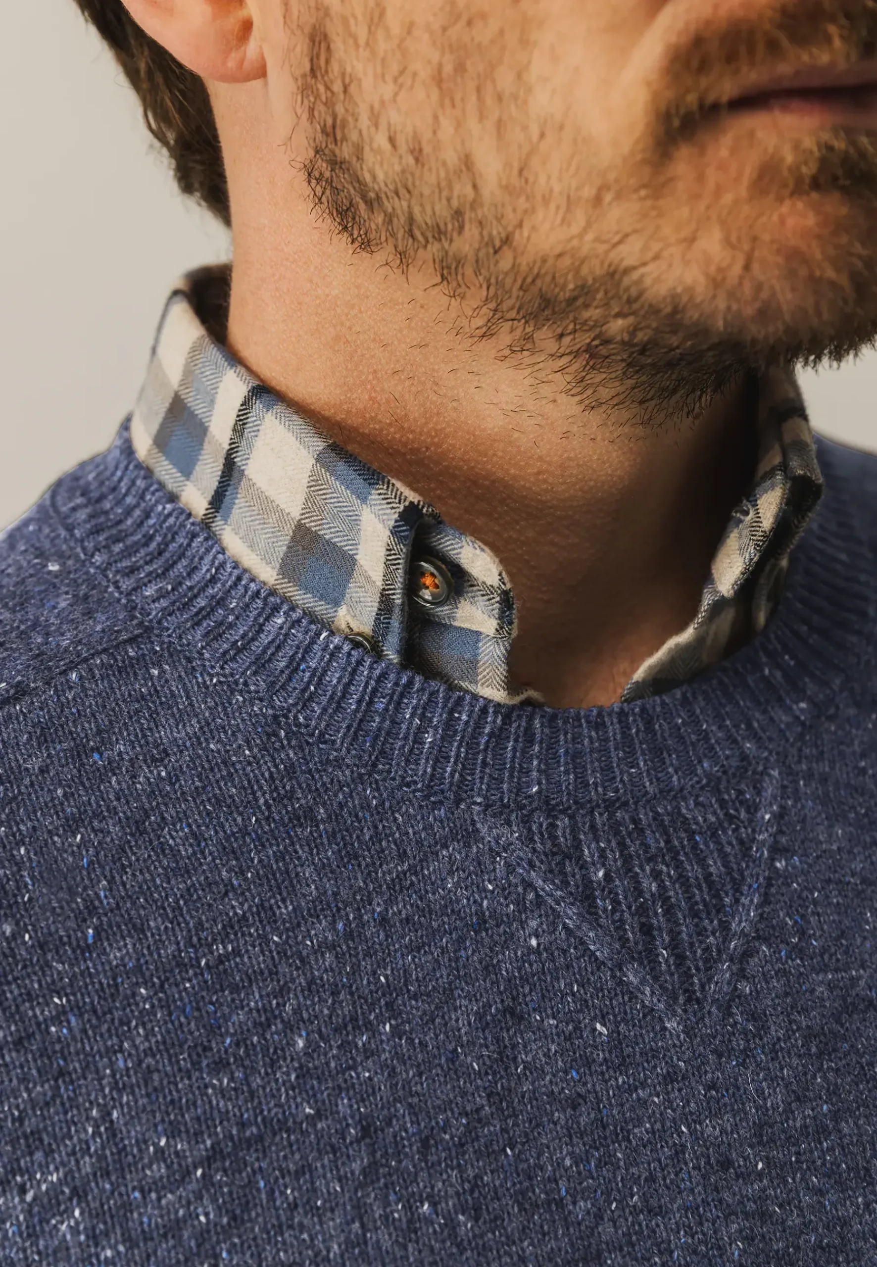 Clearance Ronde hals trui van tweedgaren Truien