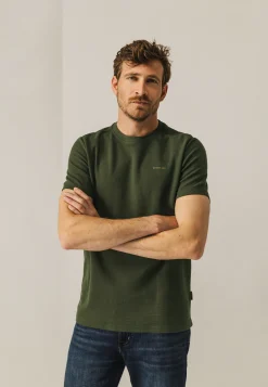 Discount Ronde hals T-shirt met structuurpatroon T-Shirts