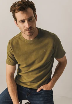 Hot Ronde hals T-shirt met structuurpatroon T-Shirts