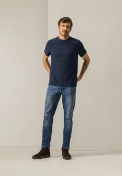 Best Ronde hals T-shirt met structuurpatroon T-Shirts