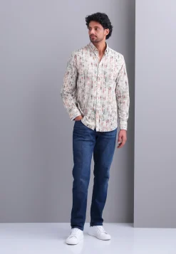 Hot Structuur overhemd van biologisch katoen Overhemden