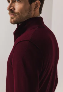 Trui met halve rits en nylon-details Truien