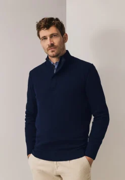 New Trui met halve rits en nylon-details Truien