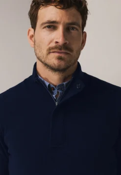 New Trui met halve rits en nylon-details Truien