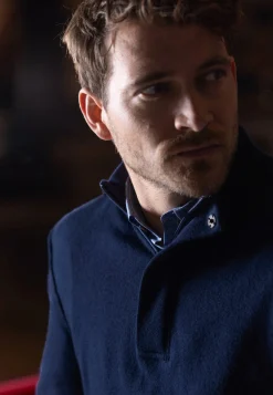 New Trui met halve rits en nylon-details Truien