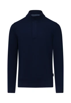 New Trui met halve rits en nylon-details Truien