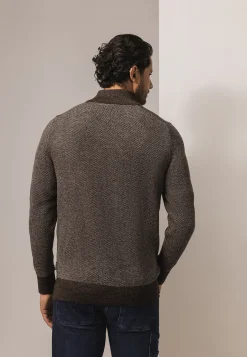 New Trui met halve rits en nylon-details Truien