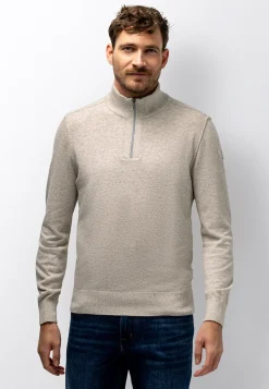 Discount Trui met halve rits en rubberen badge Truien