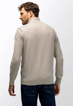 Discount Trui met halve rits en rubberen badge Truien