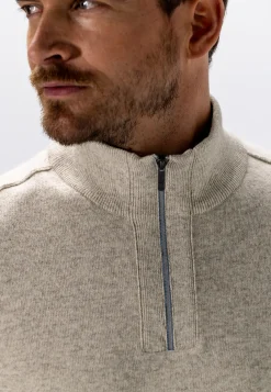 Discount Trui met halve rits en rubberen badge Truien