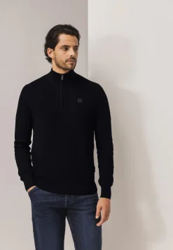 Best Trui met halve rits en structuurpatroon Truien