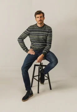 Trui met streepdessin Truien