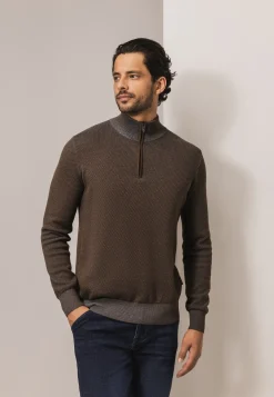 Online Trui van biologisch katoen met structuur Truien