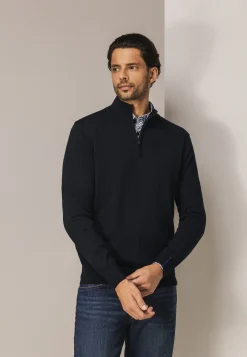 Online Trui van katoen met halve rits Truien