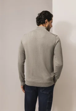 Hot Trui van katoen met halve rits Truien