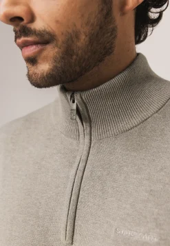 Hot Trui van katoen met halve rits Truien