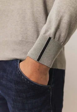 Hot Trui van katoen met halve rits Truien