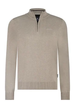 Hot Trui van katoen met halve rits Truien