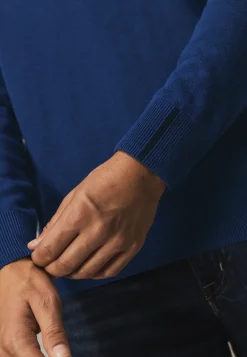 Clearance Trui van katoen met halve rits Truien