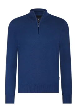 Clearance Trui van katoen met halve rits Truien