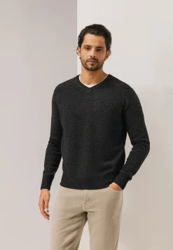 Clearance Trui van lamswol met V-hals Truien