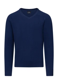 Online Trui van lamswol met V-hals Truien