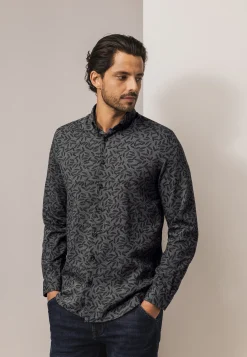 Sale Twill overhemd met botanische print Overhemden