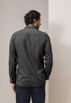 Sale Twill overhemd met botanische print Overhemden