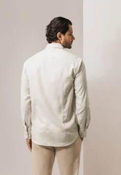 Clearance Twill overhemd met streepdessin Overhemden