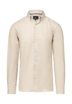 Clearance Twill overhemd met streepdessin Overhemden