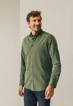 Discount Velours overhemd van katoen Overhemden