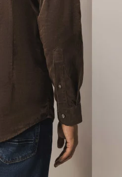 Velours overhemd van katoen Overhemden