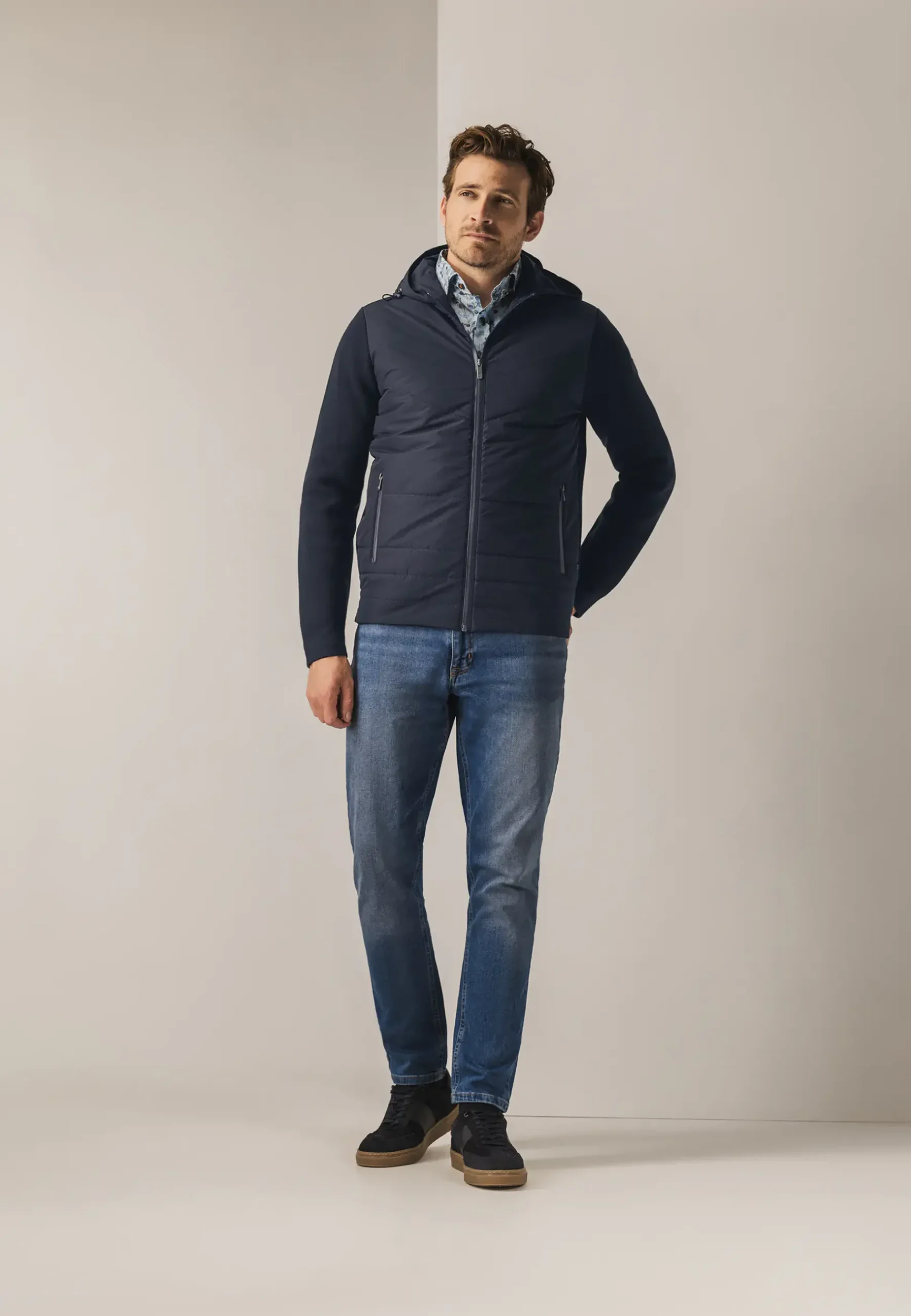 Outlet Vest met nylon voorkant Vesten