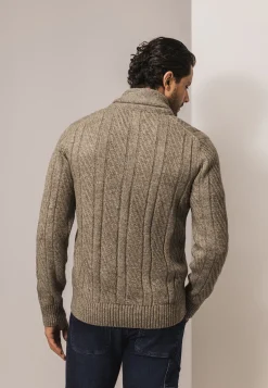 Outlet Vest met sjaalkraag van CIPRO-garen Vesten