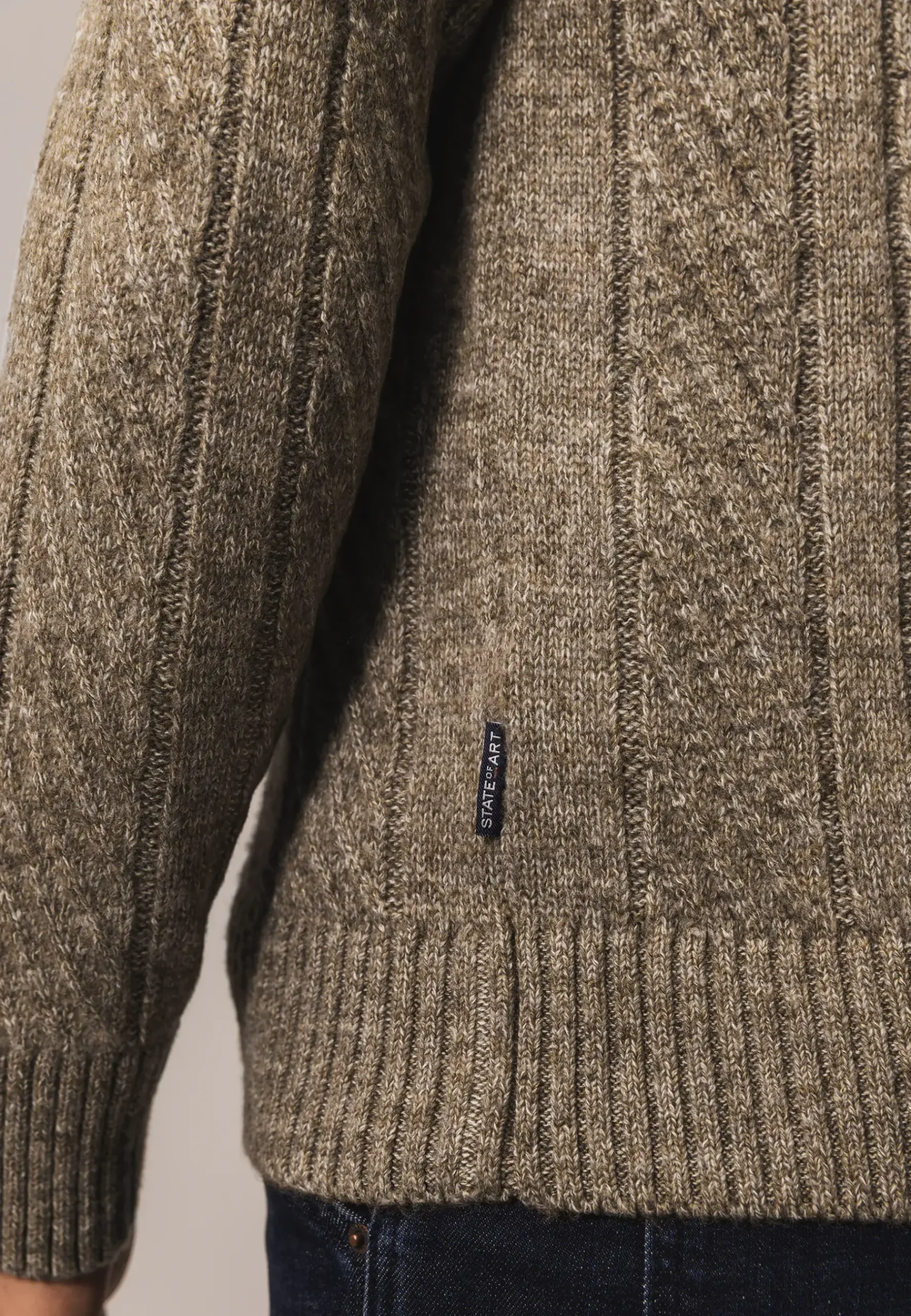 Outlet Vest met sjaalkraag van CIPRO-garen Vesten