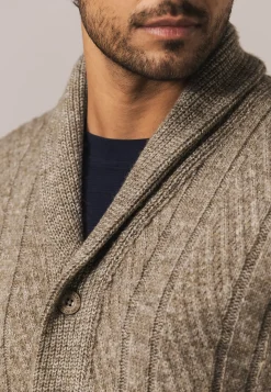 Outlet Vest met sjaalkraag van CIPRO-garen Vesten