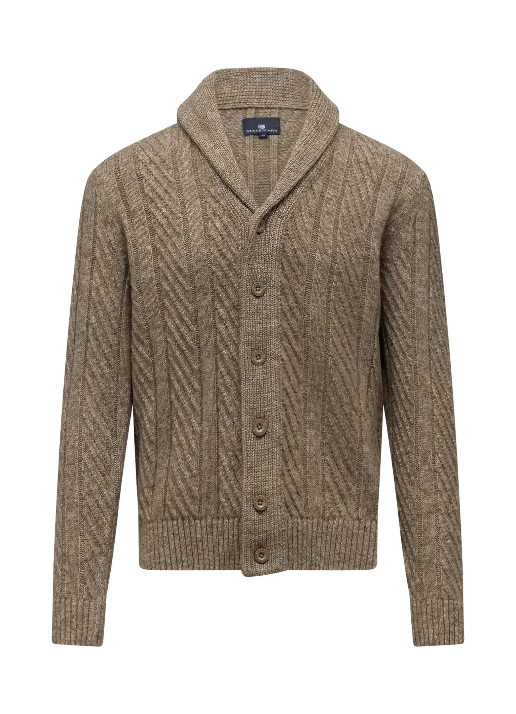 Outlet Vest met sjaalkraag van CIPRO-garen Vesten